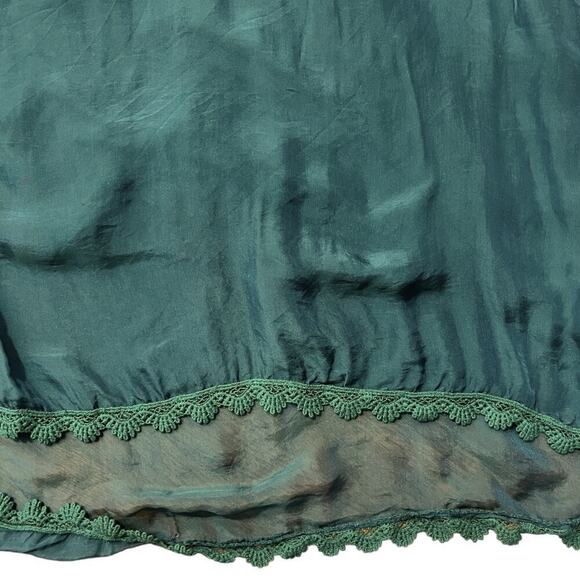 M Made in Italy Scoop Neck Tiered Sleeve Top Deep Green Women's Size Medium NWT - Picture 6 of 11